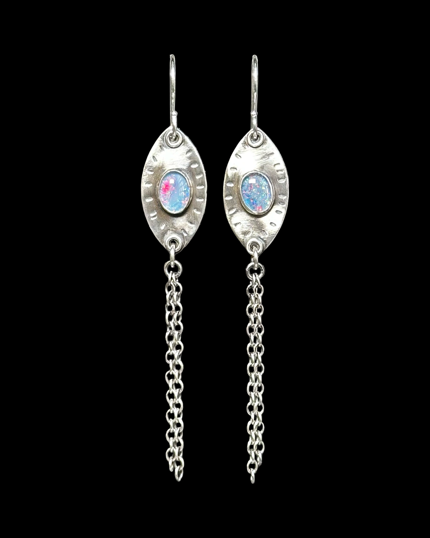 Australian Opal Dangle Earrings