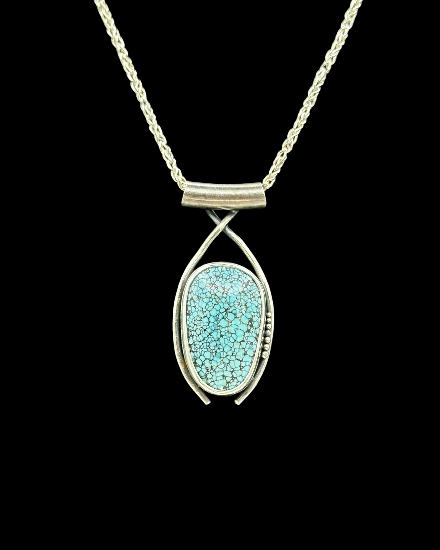 Spiderweb Turquoise Necklace
