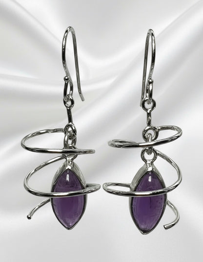 Amethyst Swirl Earrings