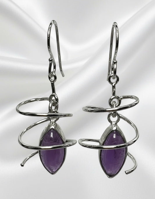 Amethyst Swirl Earrings