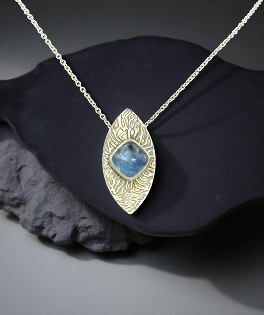 Belgian Teal Flourite Pendant