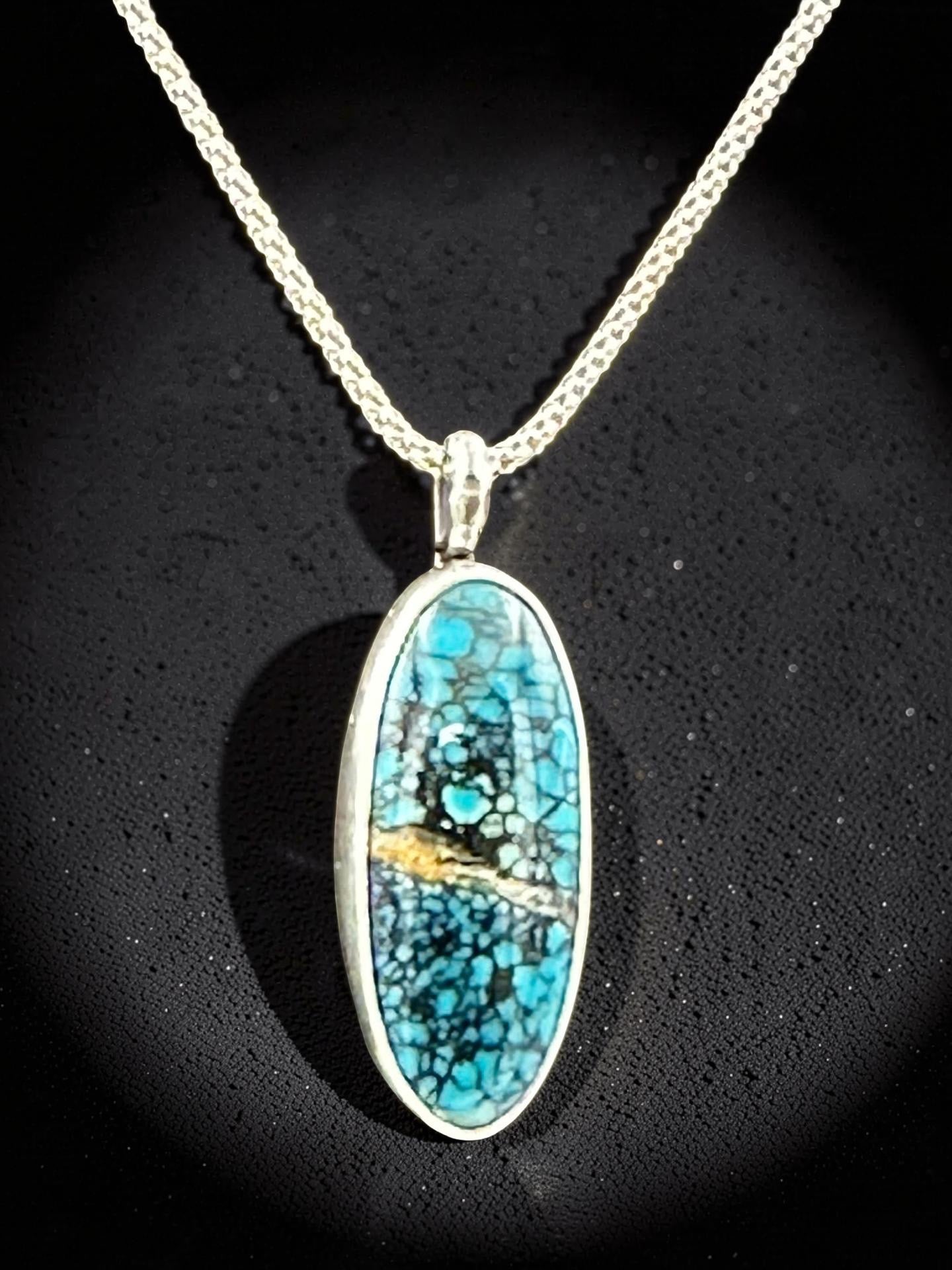 Cloud Mountain Turquoise Pendant Necklace