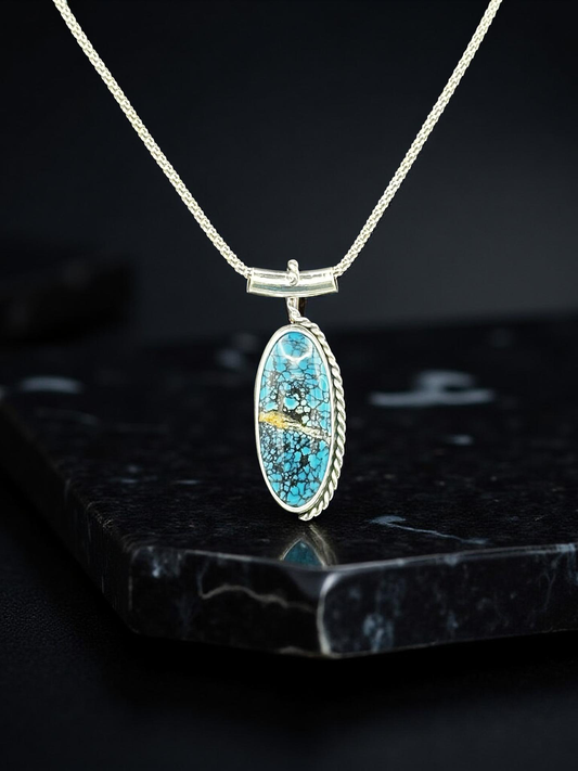Cloud Mountain Turquoise Pendant Necklace