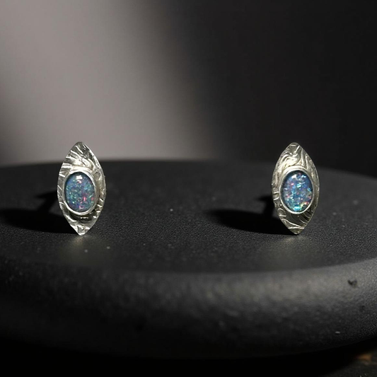 Elegant Opal Stud Earrings