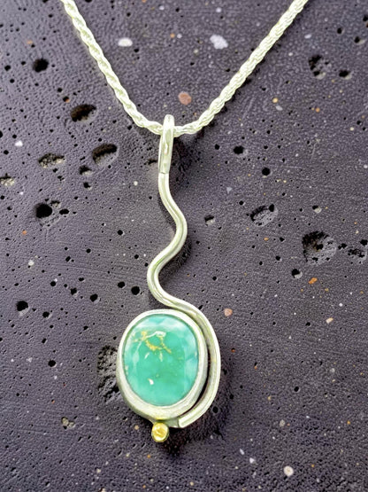Emerald Valley Turquoise Swirl Necklace