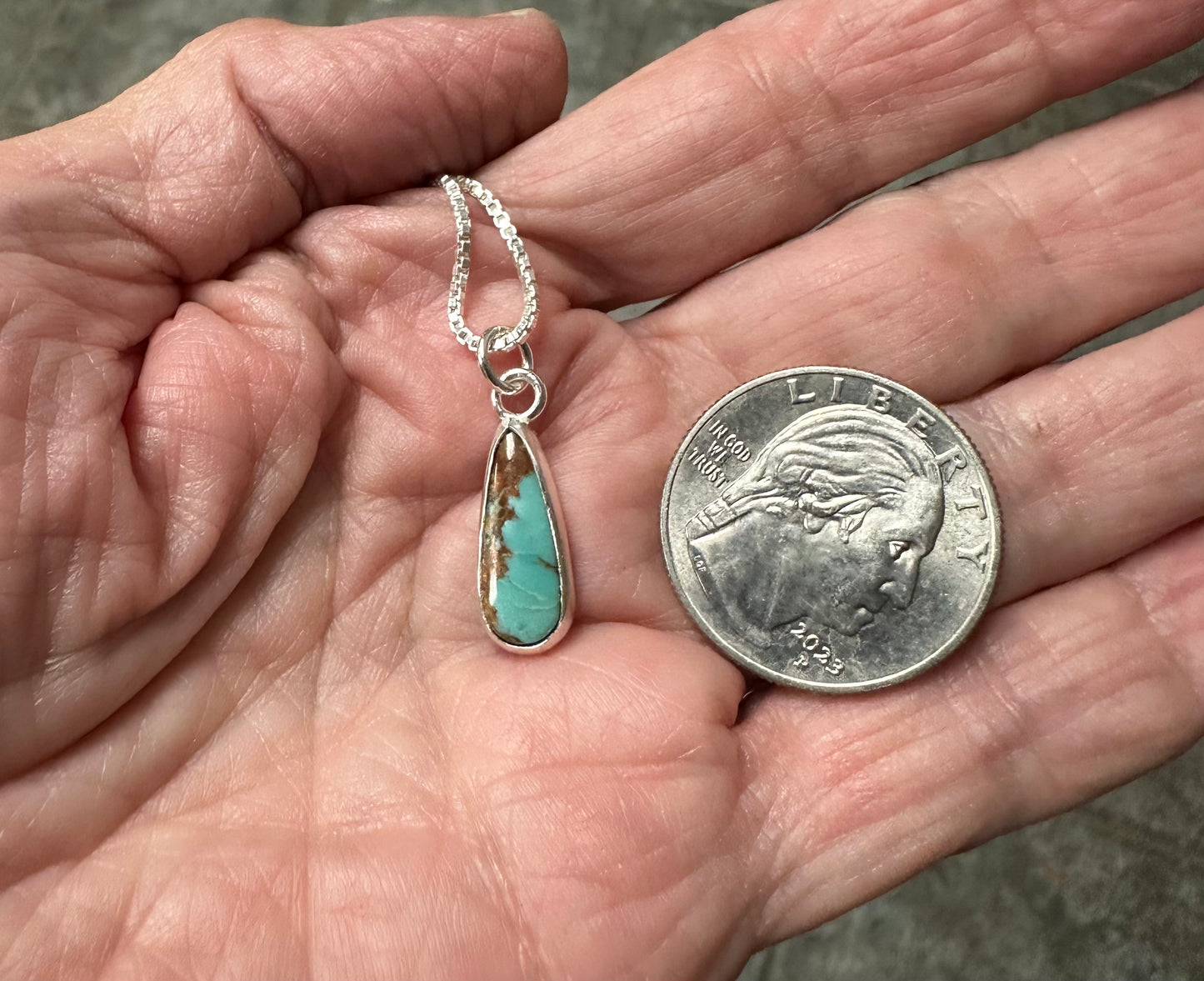 Turquoise Teardrop Necklace