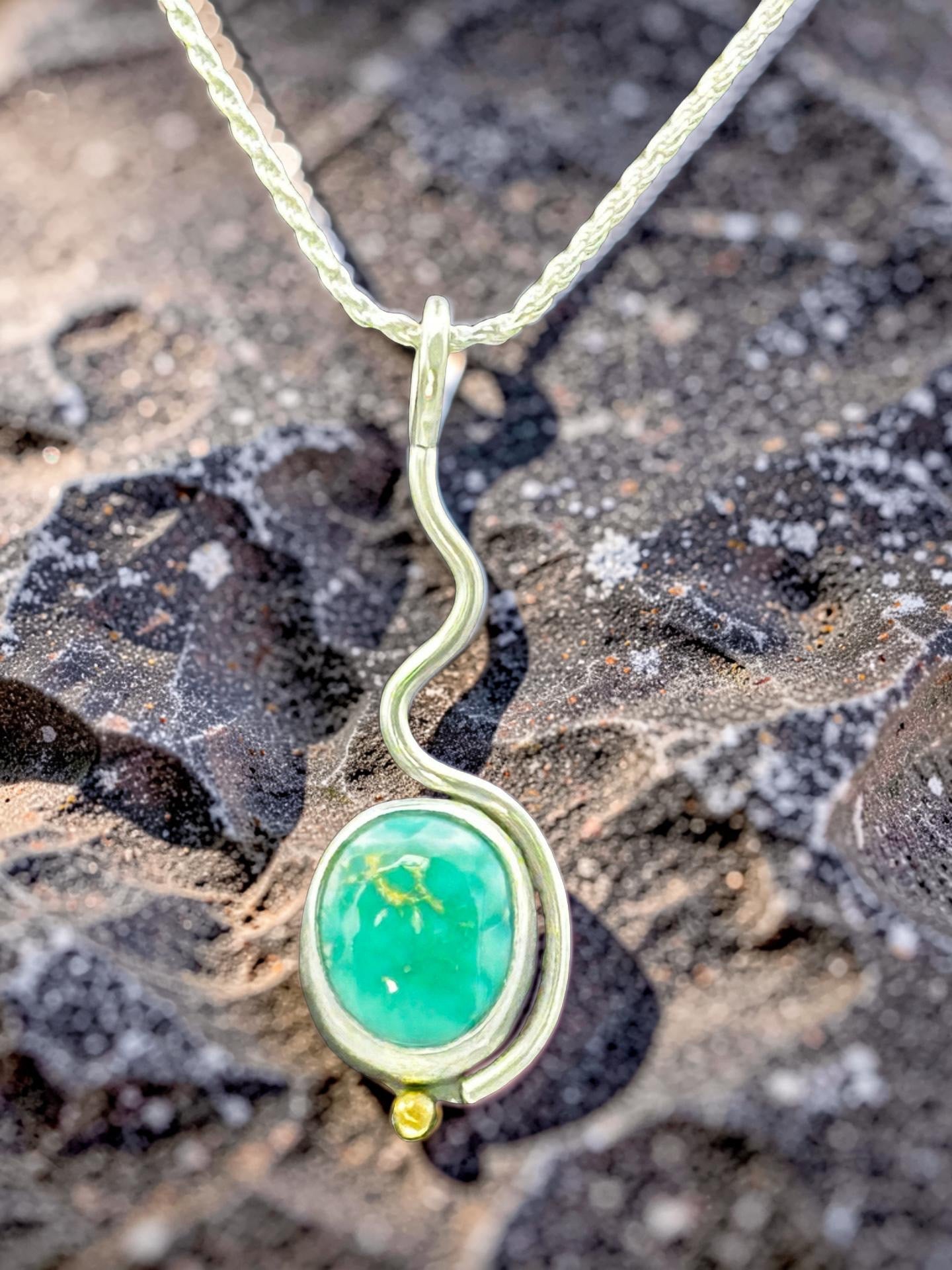 Emerald Valley Turquoise Swirl Necklace
