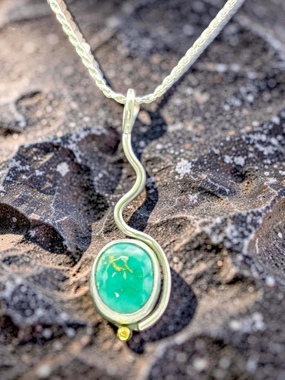 Emerald Valley Turquoise Swirl Necklace