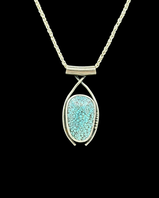 Spiderweb Turquoise Necklace