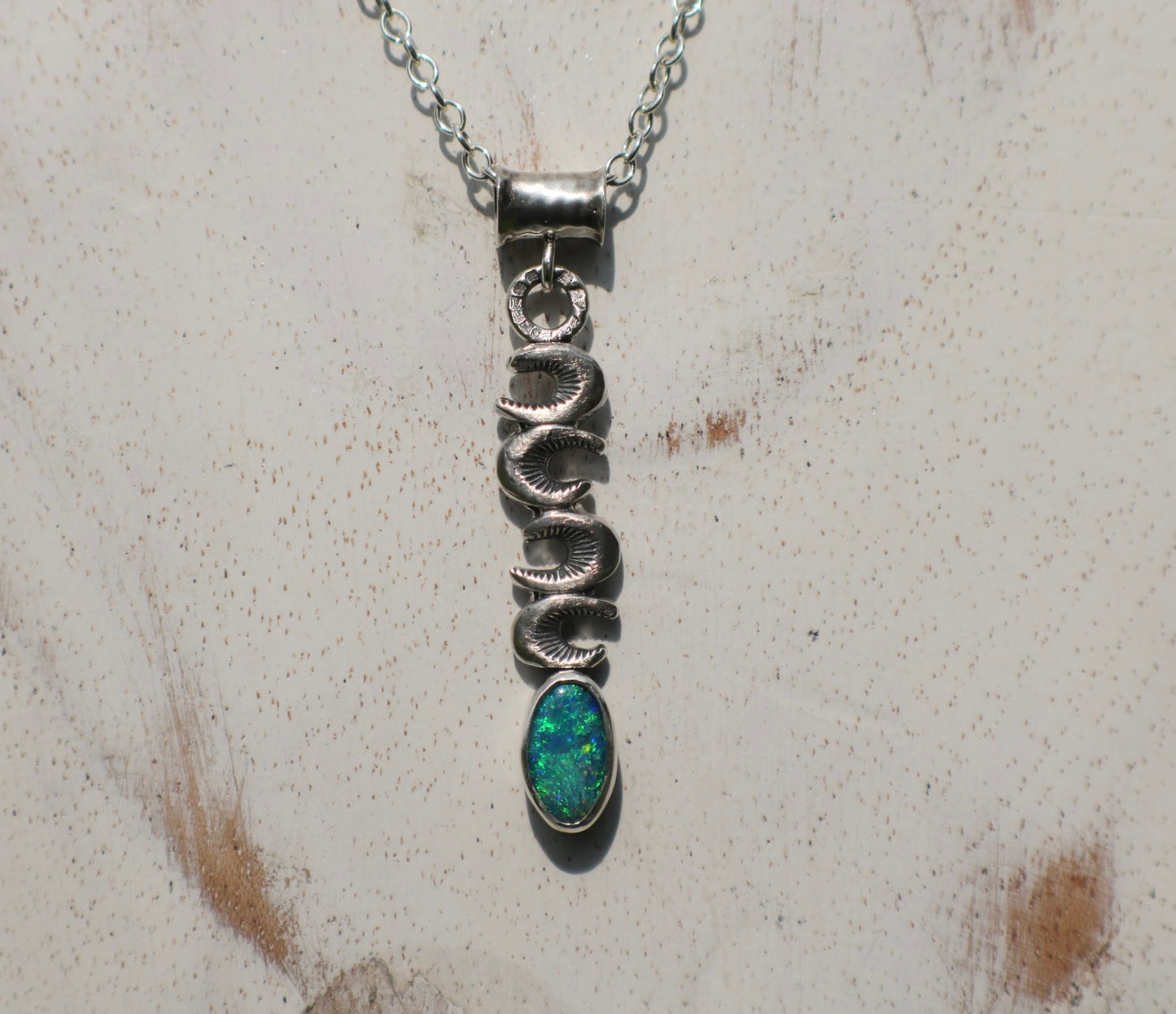 Infinity Moon Opal Necklace