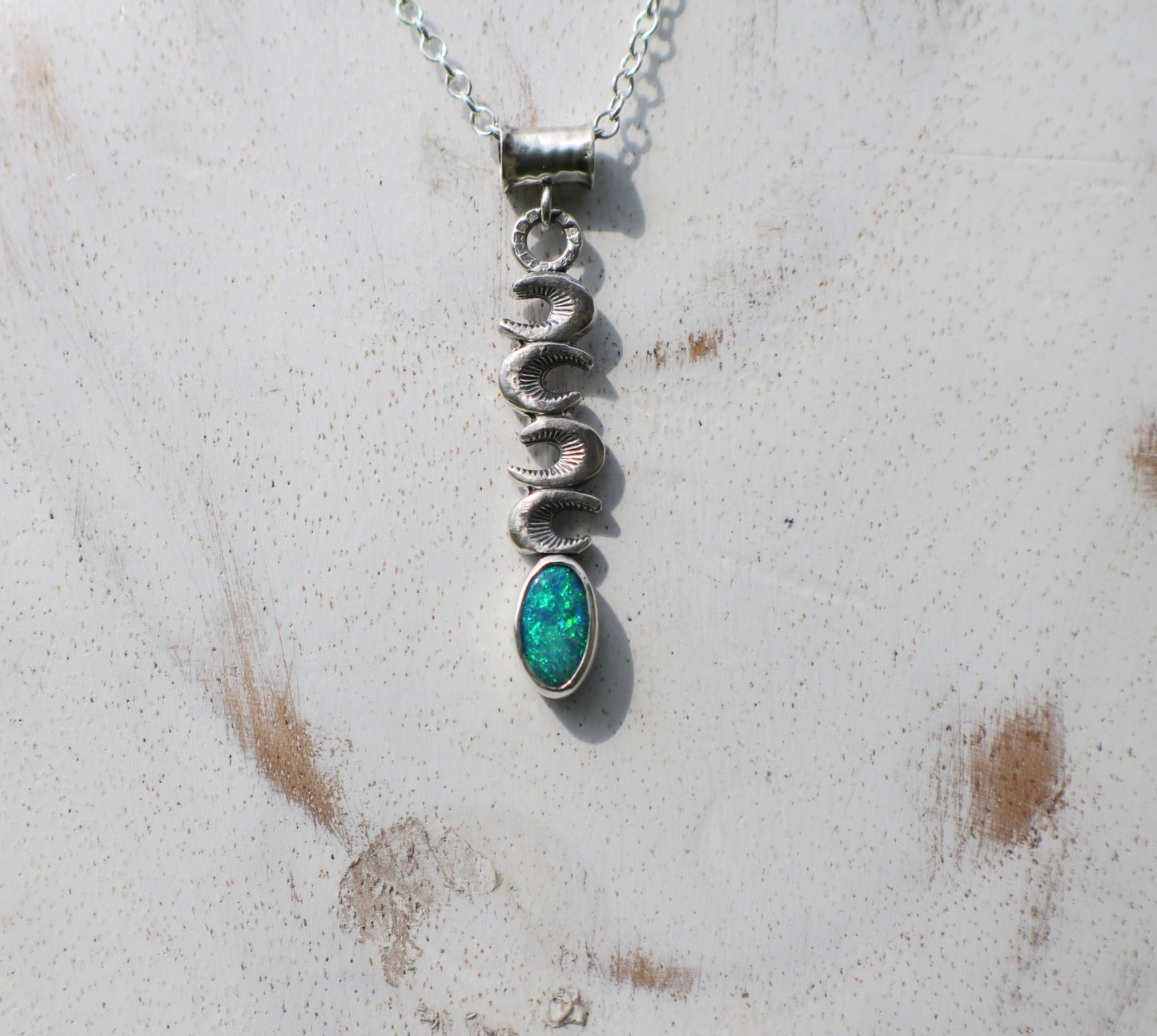 Infinity Moon Opal Necklace