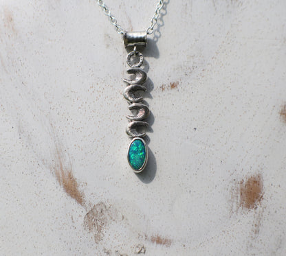 Infinity Moon Opal Necklace