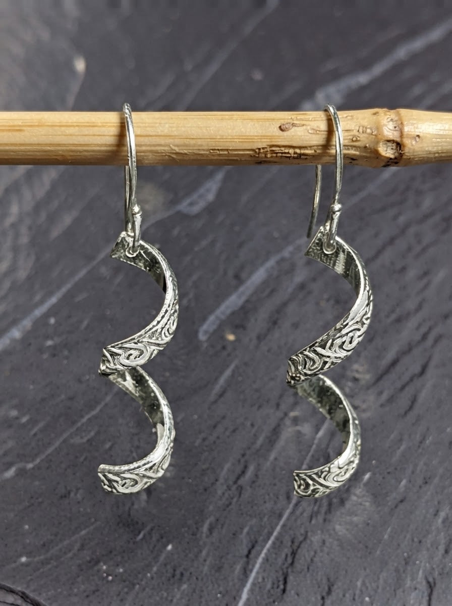 Textured Swirl Earrings