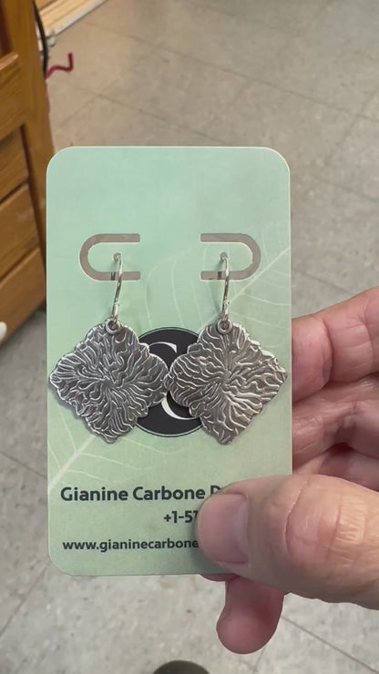 Textured Moroccan Geometric Silver Earrings