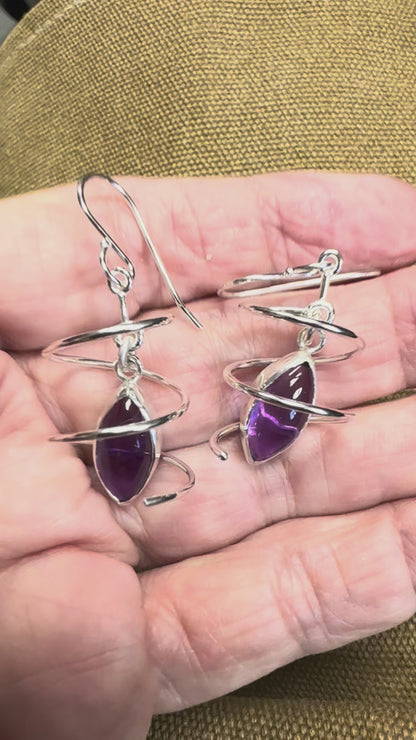 Amethyst Swirl Earrings